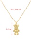 Fashion Golden-2 Copper Bear Doll Necklace