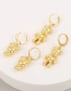 Fashion Golden-2 Copper Bear Doll Earrings