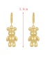 Fashion Golden-2 Copper Bear Doll Earrings