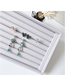 Fashion Small White Pu Leather Spring Plate Small Velvet Jewelry Storage Tray
