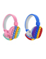 Fashion Blue Rainbow Headphones Cartoon Press Children's Head-mounted Folding Bluetooth Headset (charged)