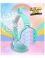 Fashion Blue Cat Ears Cartoon Press Children's Head-mounted Folding Bluetooth Headset (charged)