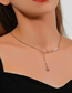 Fashion Silver Alloy Diamond Eight-pointed Star Tassel Necklace