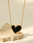 Fashion Gold Titanium Steel Gold Plated Heart Necklace