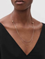 Fashion Gold Gold Plated Stainless Steel Double Shrink Bead Necklace