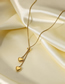 Fashion Gold Titanium Steel Heart Y Necklace