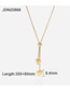 Fashion Gold Titanium Steel Heart Y Necklace