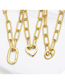 Fashion B Solid Copper Geometric Chain Heart Necklace