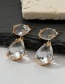 Fashion Transparent Water Drop Geometric Drop-shaped Crystal Stud Earrings
