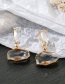 Fashion Irregular Transparent Glass Geometric Irregular Crystal Stud Earrings