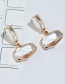Fashion Irregular Transparent Glass Geometric Irregular Crystal Stud Earrings