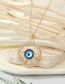 Fashion 4 Large Hollow Round Eyes Alloy Diamond Round Eye Necklace