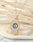 Fashion 6 Small Hollow Round Eyes Alloy Diamond Eye Necklace