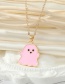 Fashion Pink Ghost Alloy Ghost Necklace