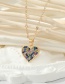 Fashion 1 Fancy Diamond Heart Alloy Diamond Love Necklace