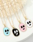 Fashion Pink Metal Ghost Necklace