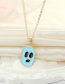 Fashion Blue Metal Ghost Necklace