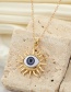 Fashion Brown Sun Eye Metal Binding 3d Eye Necklace