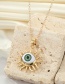 Fashion Brown Sun Eye Metal Binding 3d Eye Necklace