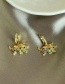 Fashion Colored Diamonds Brass Diamond Tiger Earrings