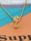 Fashion Gold Brass Diamond Kitten Necklace