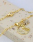 Fashion Gold Brass Gold Plated And Diamond Moon Angel Necklace
