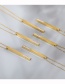 Fashion Lt306-9-120 Gold I Titanium Steel Geometric Small Gold Bar Necklace