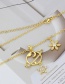 Fashion Gold Color Plated Copper Inlaid Zirconium Star Flower Planet Necklace