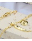 Fashion Gold Color Plated Copper Gold Plated Chili Monogram Necklace