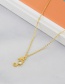 Fashion Gold Color Bronze Diamond Small Seahorse Necklace
