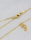 Fashion Gold Color Bronze Diamond Small Seahorse Necklace