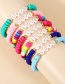 Fashion Color Love Resin Beaded Bracelet In Copper Letters