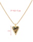 Fashion Green Bronze Zirconium Heart Resin Necklace