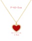 Fashion Color Bronze Zirconium Heart Shell Necklace