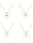 Fashion Gold Bronze Zirconium Heart Necklace