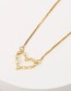 Fashion Black Bronze Zirconium Heart Necklace
