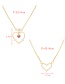 Fashion Pink Bronze Zirconium Heart Necklace