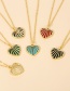 Fashion White Bronze Zirconium Heart Shell Necklace