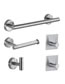Fashion 40 Towel Bar - Brushed Silver Color Stainless Steel Punch-free Towel Bar