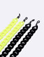 Fashion Black+yellow Geometric Acrylic Chain Glasses Chain Set