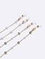 Fashion Complete Set Pure Copper Heart Pearl Glasses Chain Set