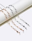 Fashion Complete Set Pure Copper Geometric Diamond Stitching Glasses Chain Set
