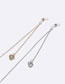 Fashion Complete Set Pure Copper Heart Glasses Chain Set