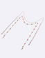 Fashion Complete Set Solid Copper Geometric Pearl Rhinestone Glasses Chain Set