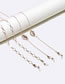 Fashion Complete Set Pure Copper Heart Shell Diamond Glasses Chain Set