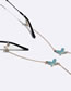 Fashion Complete Set Brass Diamond Butterfly Glasses Chain Set
