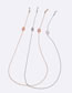 Fashion Complete Set Pure Copper Geometric Crack Bead Glasses Chain Set