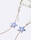Fashion Complete Set Acrylic Cutout Pentagram Glasses Chain Set