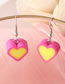 Fashion Yellow Soft Pottery Heart Stud Earrings