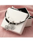 Fashion Black And White Geometric Cord Braided Diamond Heart Bracelet